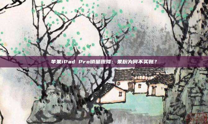 蘋果iPad Pro銷量驟降：果粉為何不買賬？